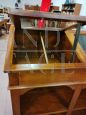 Vintage shop display cabinet with glass top