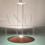 Foscarini design chandelier in copper and enamelled iron, Italy 1980s      
                            