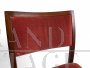 Set of 6 vintage mahogany and red velvet chairs, Italy 1960s
