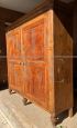 Large antique rustic pantry cupboard in natural fir
