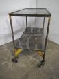 Iron workshop trolley with two shelves, 1970s