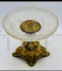 Napoleon III centerpiece tazza cup in bronze and glass