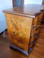 Antique Baroque style chest of drawers in walnut briar