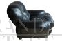 Pair of Sapporo armchairs by Mobil Girgi in black skai leather