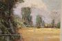 N. Chianese - Painting with countryside landscape, oil on cardboard, early 1900s
