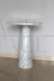 Pair of Angelo Mangiarotti coffee tables in white Carrara marble