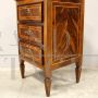 Small antique Louis XVI chest of drawers in inlaid walnut, 18th century Italy