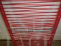 Vintage red outdoor cot in aluminium from the 70s