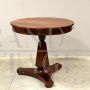Antique Charles X side table in inlaid walnut, Italy 19th century