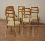 Set of 6 dining chairs by Vittorio Dassi, Italian mid-century modern design