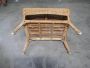 Vintage side table in bamboo and rattan
