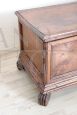 Antique 18th century bench with storage in solid walnut