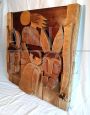 Large wooden panel with representation of the Nativity, 1980s