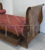 Antique single boat bed in walnut