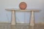 Eros console by Angelo Mangiarotti for Skipper in travertine marble