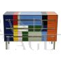 Design dresser in multicolored Murano glass, 1980s
