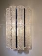 Splendid single wall lamp with Murano glass tubes, 1970s