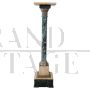 Napoleon III column in yellow and green marble, late 19th century