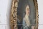 Antique oval portrait of a noblewoman, 17th century, with coeval frame