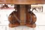 Antique oval table extendable up to 7.80 m in walnut wood