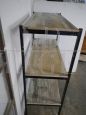 Industrial bookcase in iron and wood