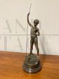 Antique bronze sculpture by Auguste Moreau with fisherman, end of the 19th century