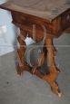 Antique Piedmontese refectory desk or table in solid walnut, 18th century