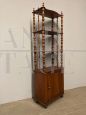 Antique Louis Philippe whatnot open bookcase in walnut, 19th century