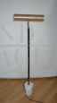 70's floor lamp in brass with marble base                         
                            