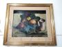 Painting depicting still life with fruit, signed