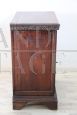 Antique solid walnut bedside table from the 18th century