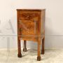 Empire bedside table cabinet in walnut, Italy 19th century