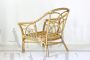 Curved bamboo armchair from the 1970s