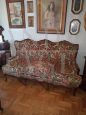  Louis XV style Bergère living room set with floral sofa and armchairs
