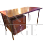 70's desk in rosewood and metal