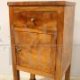 Empire bedside table cabinet in walnut, Italy 19th century