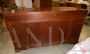 Antique sideboard in walnut with rounded corners, second half of the 19th century