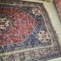 1930s Ashfar Persian Rug in Red and Blue, 266 x 180 cm