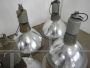 Vintage industrial lamps in chromed metal