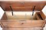 Antique 18th century bench with storage in solid walnut