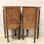 Pair of Directoire bedside tables with bronzes in Retour d'Egypte style, Italy late 18th century