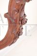 Antique carved mahogany console table with marble top, mid 19th century