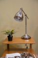Industrial chrome table lamp