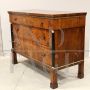 Antique Empire chest of drawers in walnut, Italy 19th century