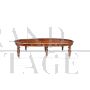 Sumptuous, richly inlaid extendable crank table