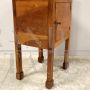 Empire bedside table cabinet in walnut, Italy 19th century