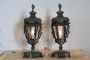 Pair of bronze table lanterns from the early 1900s                       
                            
