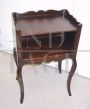 Small vintage bedside table in classic style with open compartment