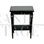 Pair of black lacquered Louis XVI antique style coffee tables
