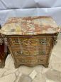 Pair of antique Napoleon III bedside tables in Boulle style, mid-19th century